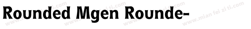 Rounded Mgen Rounde字体转换